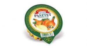 Pastete mit dem Zusatz von Gans und Zwiebel